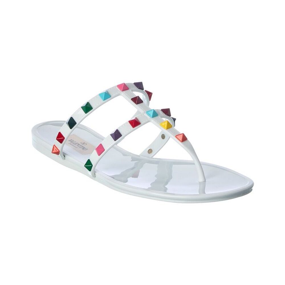 Valentino Rockstud Caged Rubber Sandal